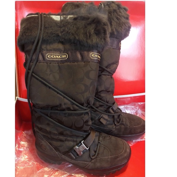 Coach Dark Brown Winter Boots - Picture 7 of 13